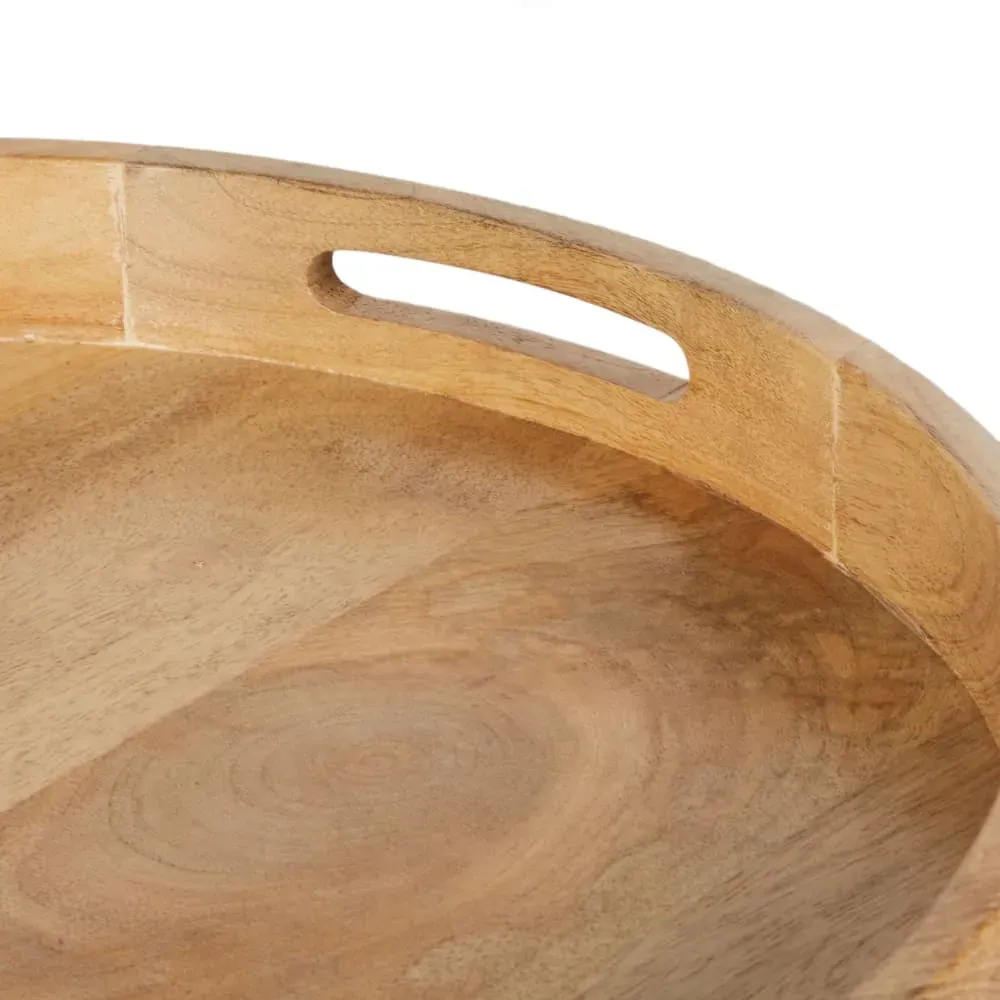 Illustration numéro 2 du produit Bout de canapé en bois de manguier et métal noir