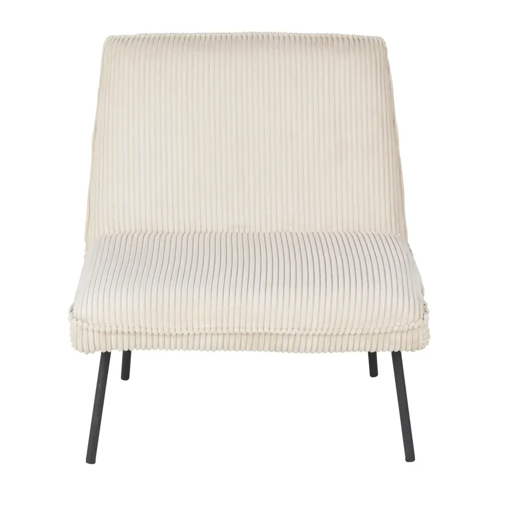 Illustration numéro 2 du produit Fauteuil en velours côtelé beige