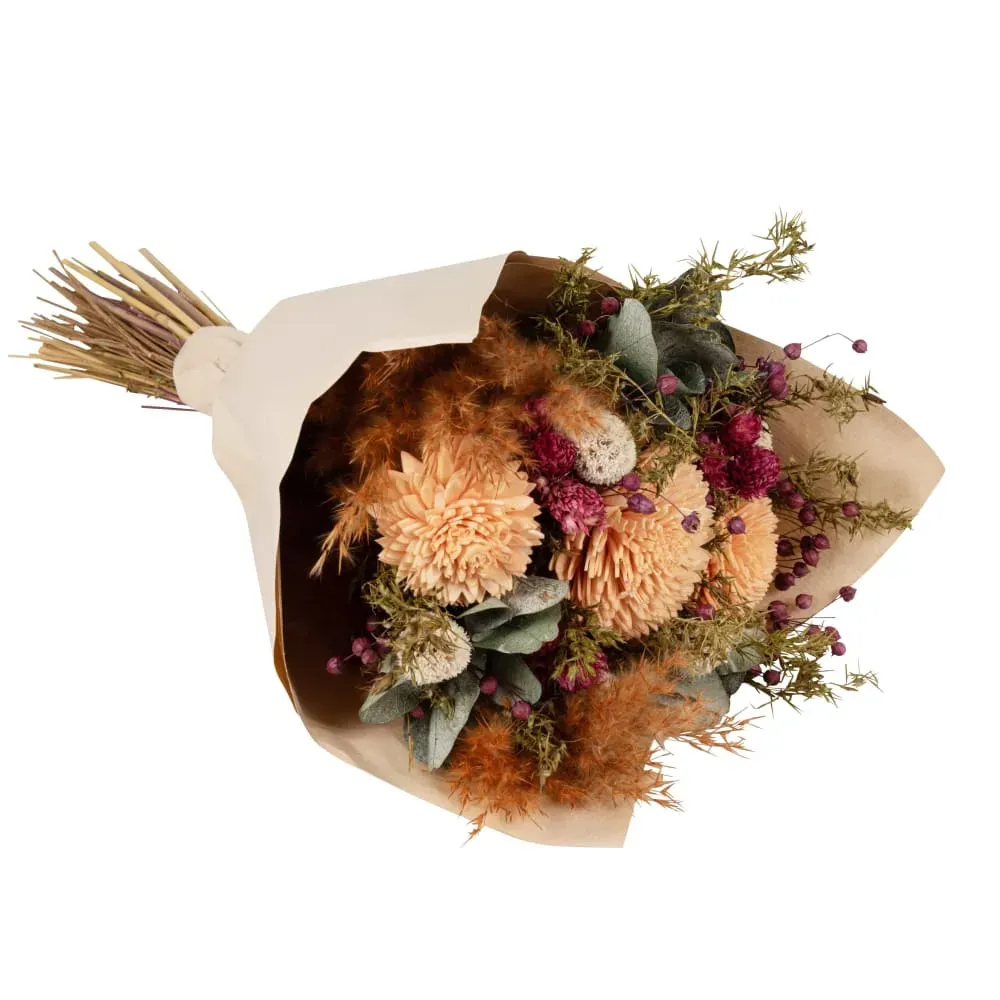 Illustration numéro 2 du produit Bouquet de fleurs séchées multicolores