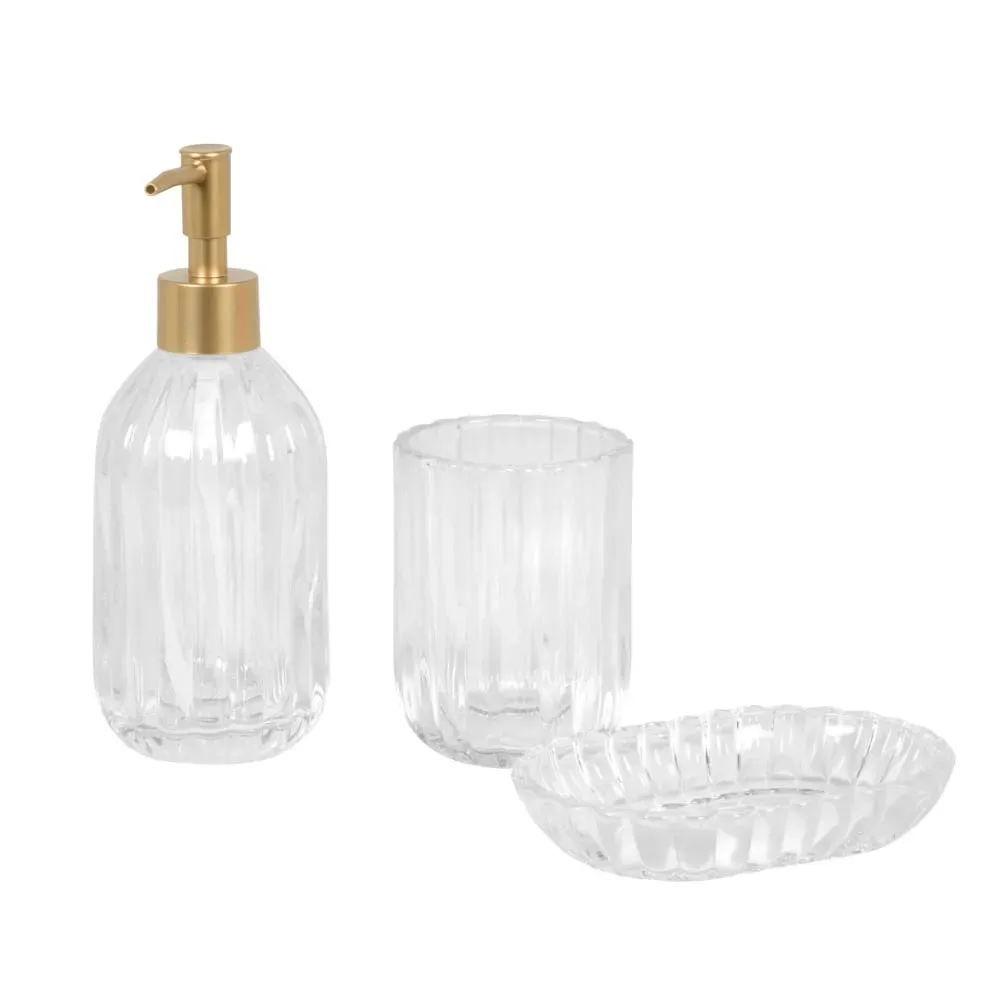 Illustration numéro 2 du produit Distributeur de savon en verre transparent