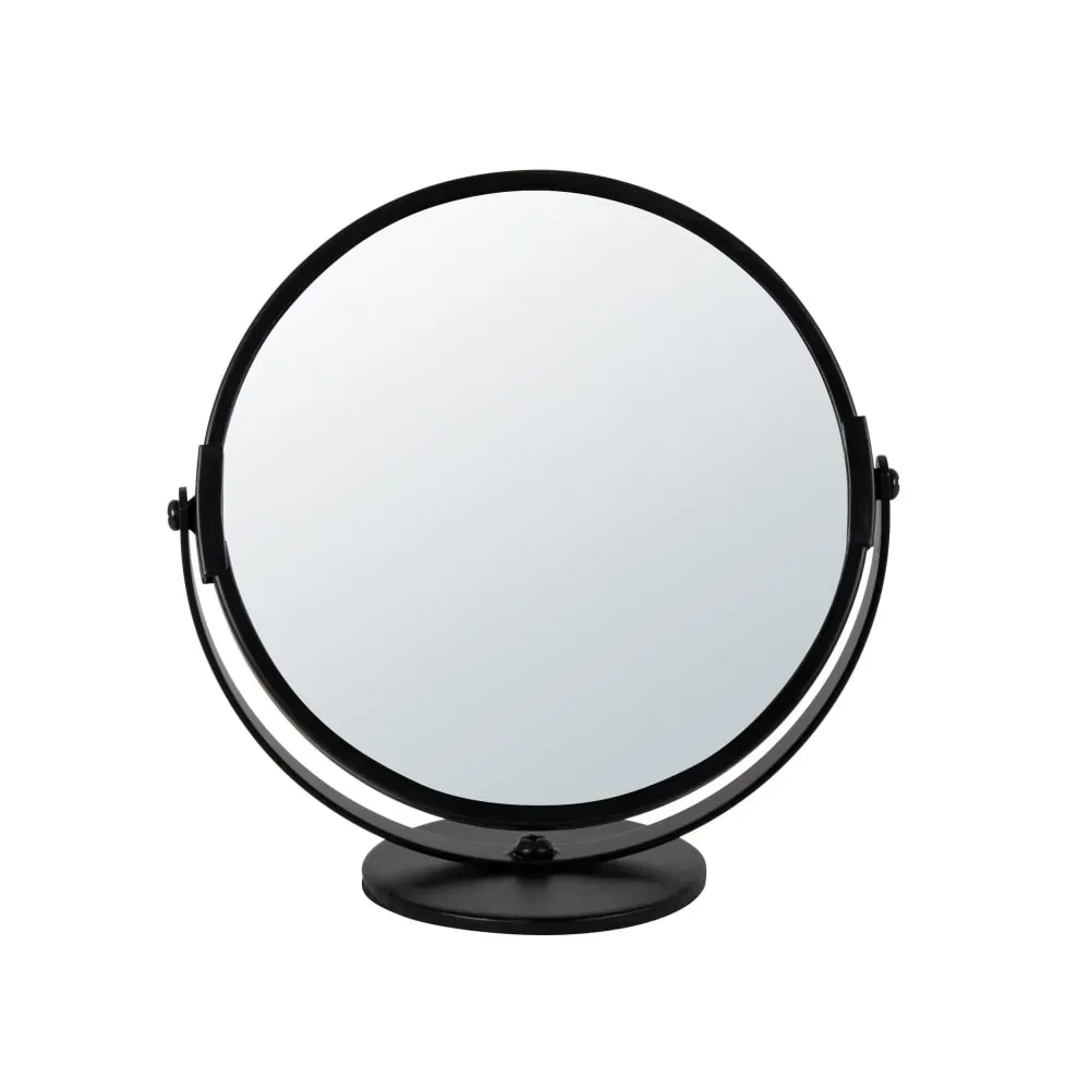 Illustration numéro 2 du produit Miroir à poser grossissant en métal noir D17