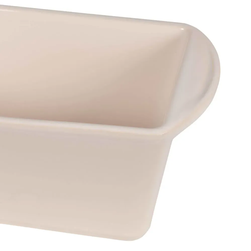 Illustration numéro 2 du produit Plat à cake en grès beige L31