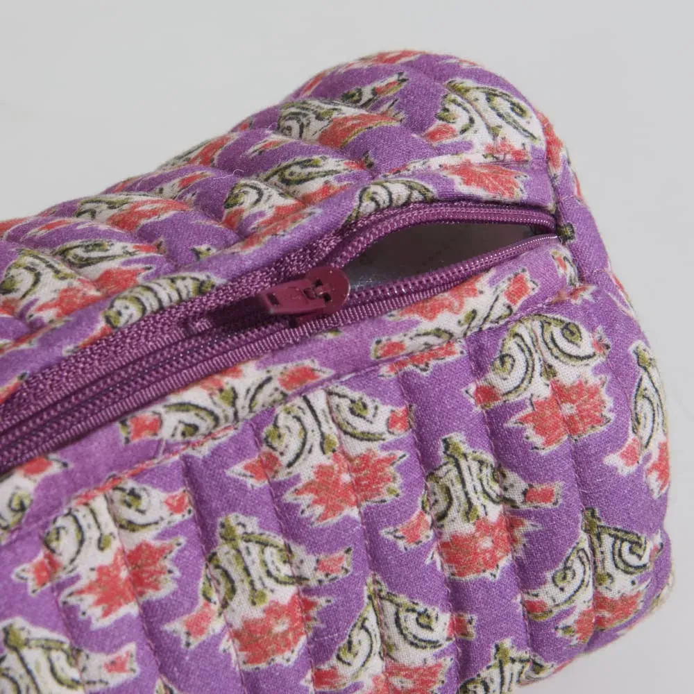 Illustration numéro 2 du produit Trousse en coton imprimé multicolore