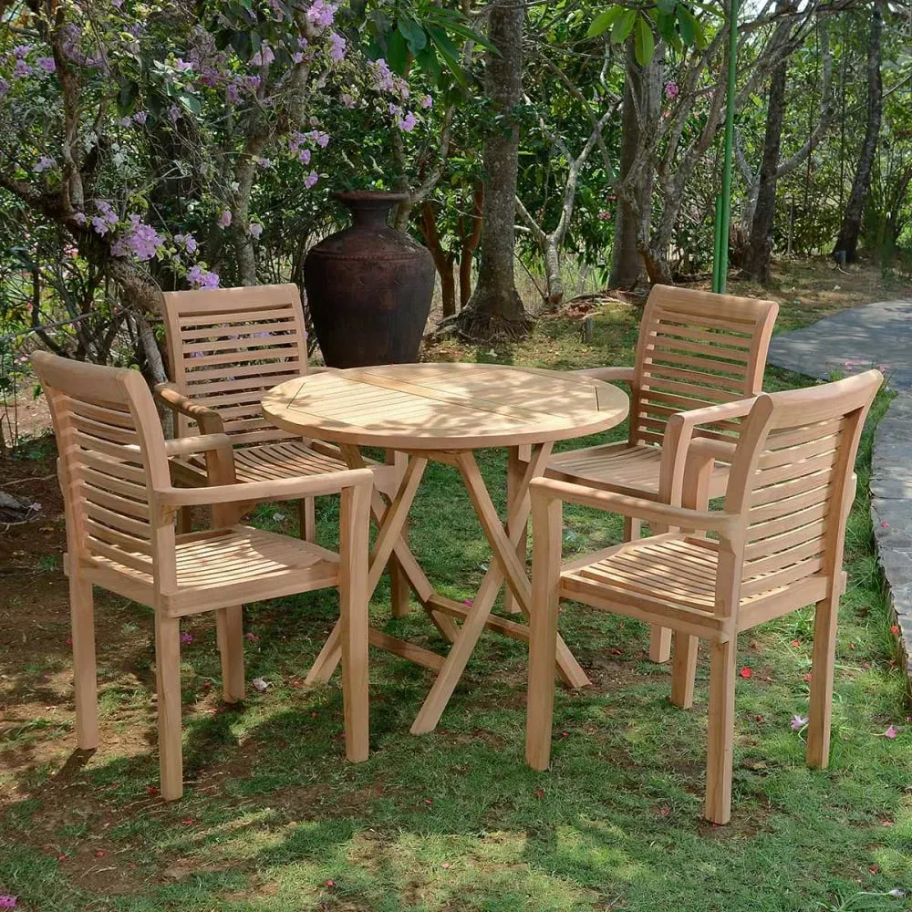 Illustration numéro 2 du produit Fauteuil de jardin en teck massif