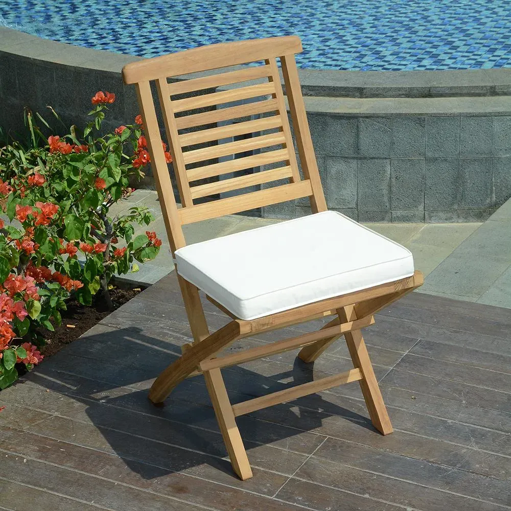 Illustration numéro 2 du produit Chaises de jardin pliantes en teck massif  (lot de 2)