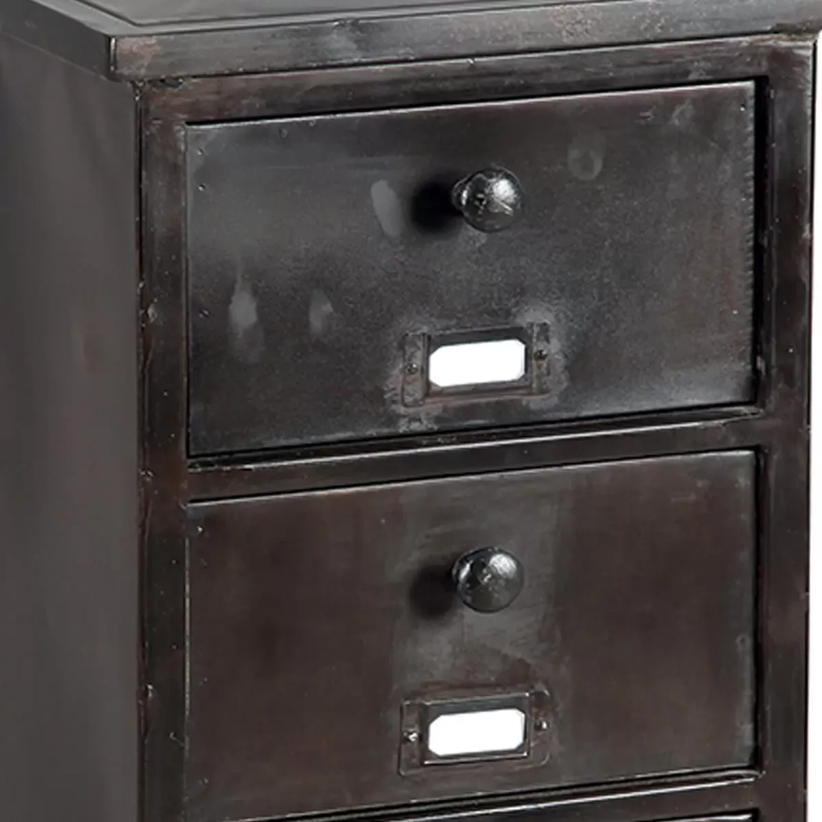 Illustration numéro 2 du produit Semainier 5 tiroirs en acier noir