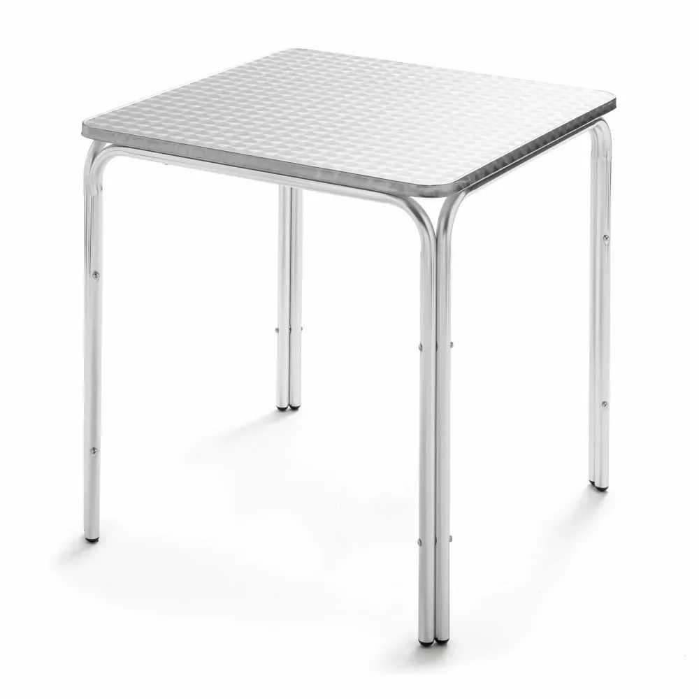 Illustration numéro 2 du produit Table de jardin carrée en aluminium avec 2 chaises noir