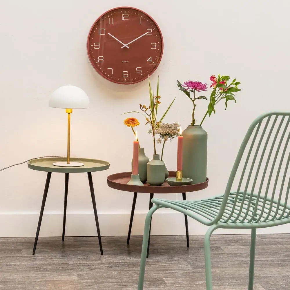 Illustration numéro 2 du produit Lampe de Table fer blanc 20x20x39cm