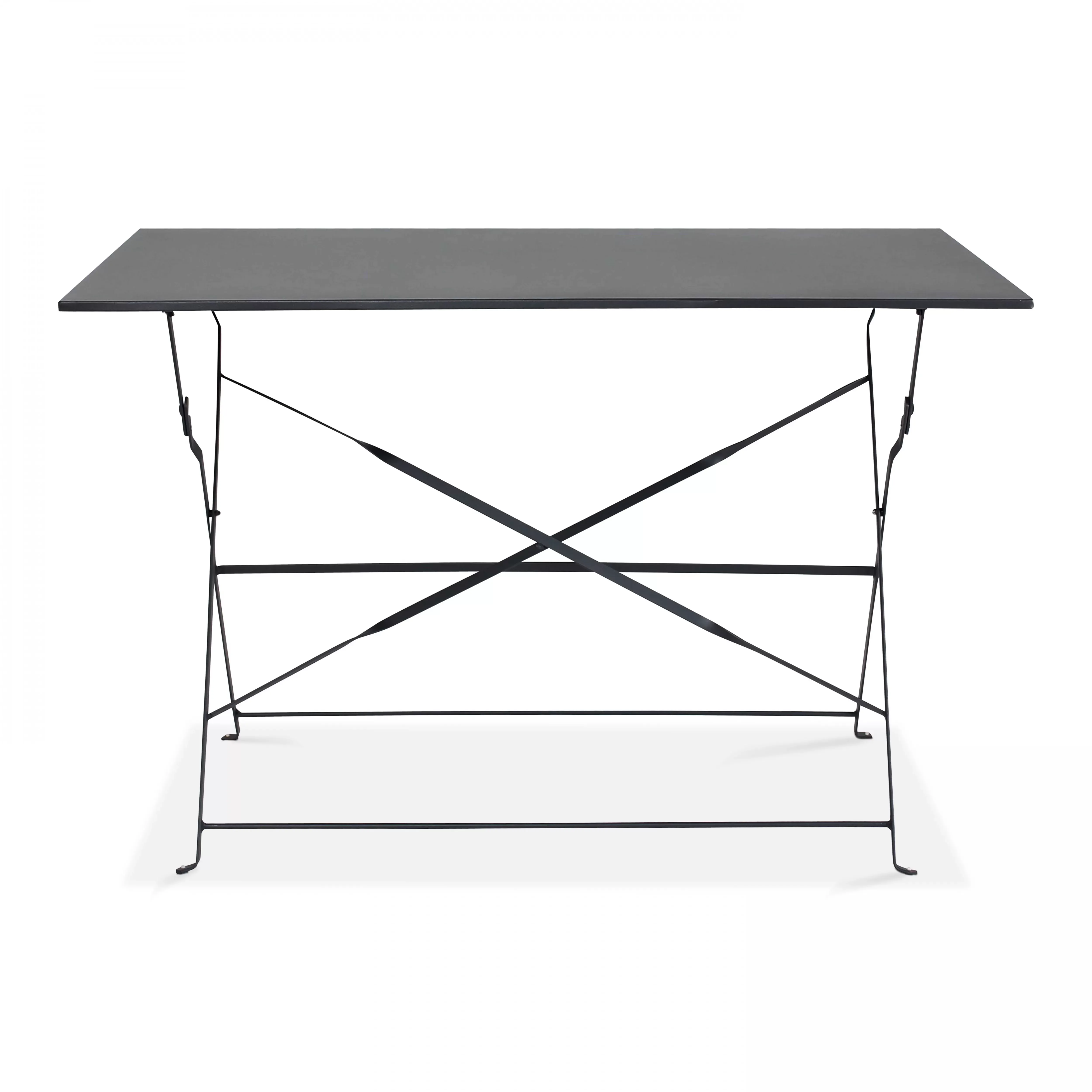 Illustration numéro 2 du produit Table de jardin pliante acier gris