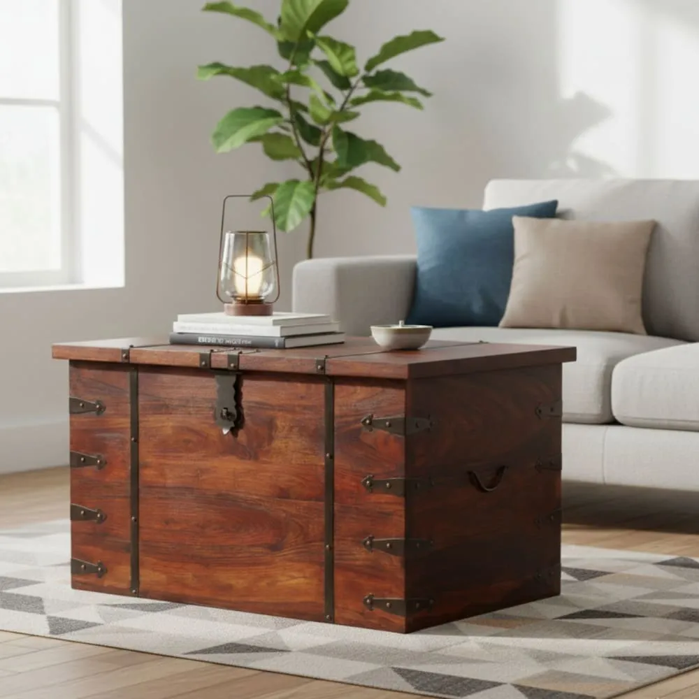 Illustration numéro 2 du produit Malle en palissandre massif