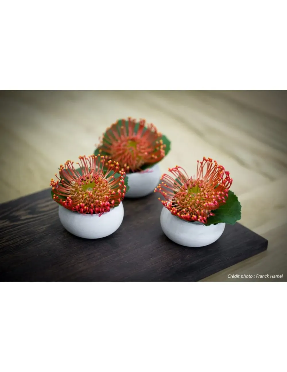 Illustration numéro 2 du produit Lot de 3 photophores en béton cream gold