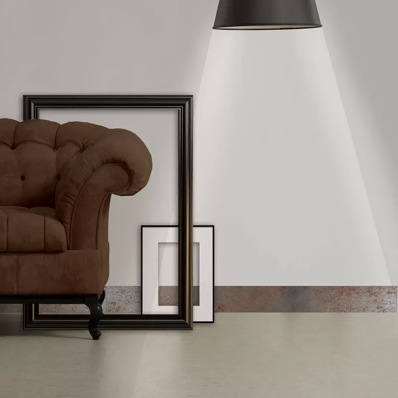 Illustration numéro 2 du produit Plinthe PVC lot de 25 L200xH. 8cm Marron Rouille Indus