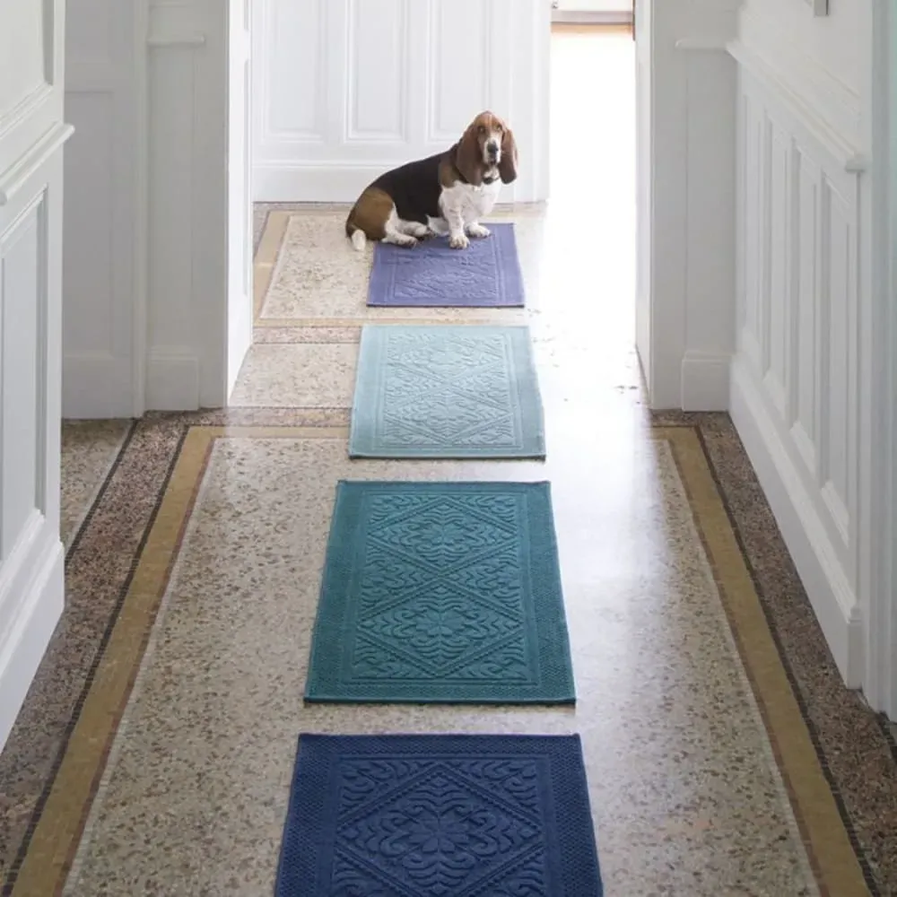 Illustration numéro 2 du produit Tapis de bain en Coton vert 54x64 cm
