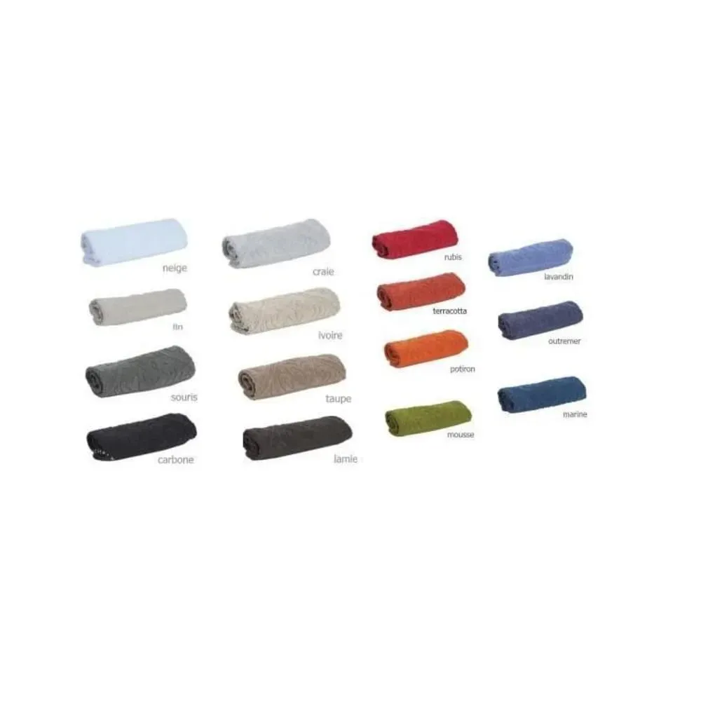 Illustration numéro 2 du produit Tapis de bain en Coton blanc neige 54x110 cm