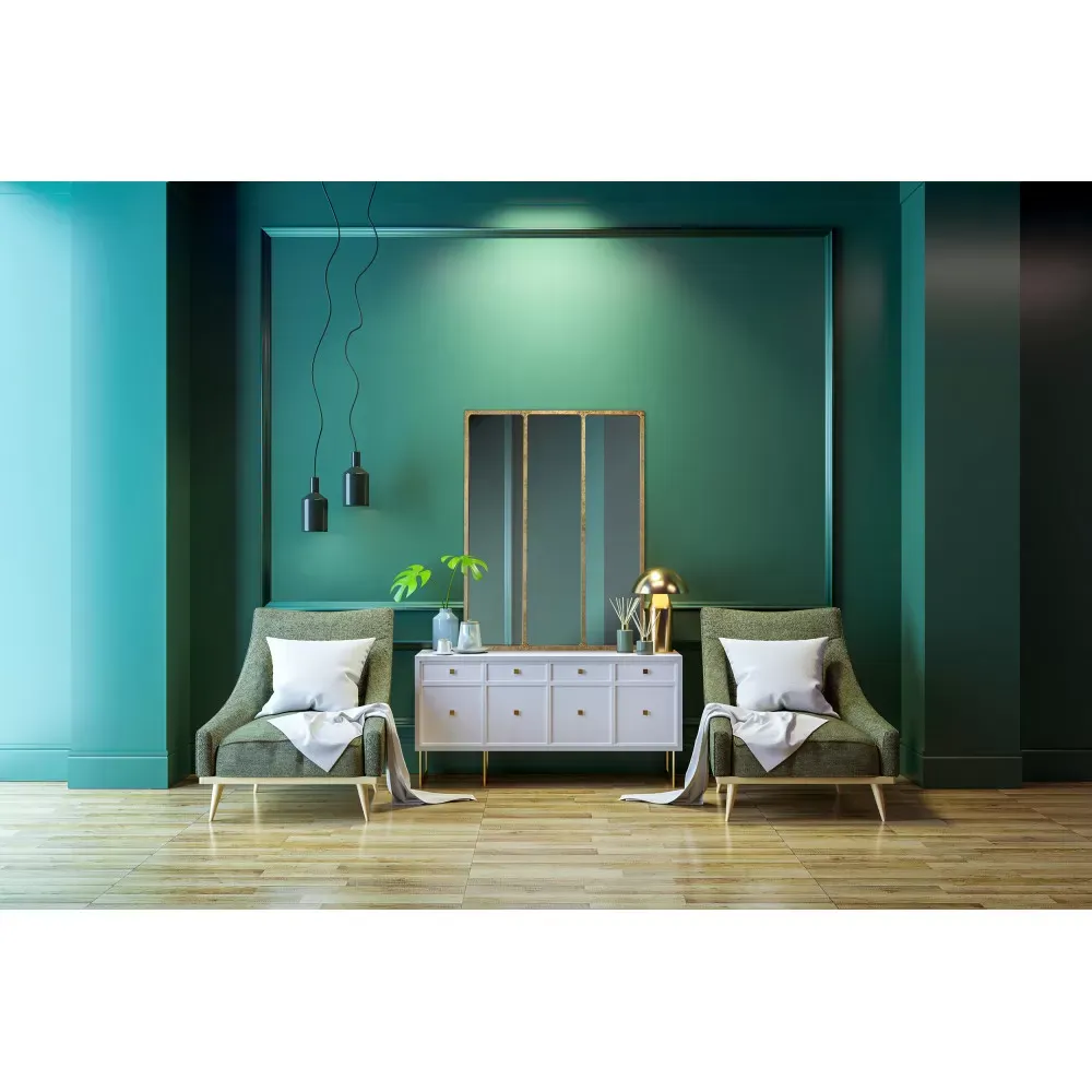 Illustration numéro 2 du produit Miroir verrière style industriel 90x120 - Doré