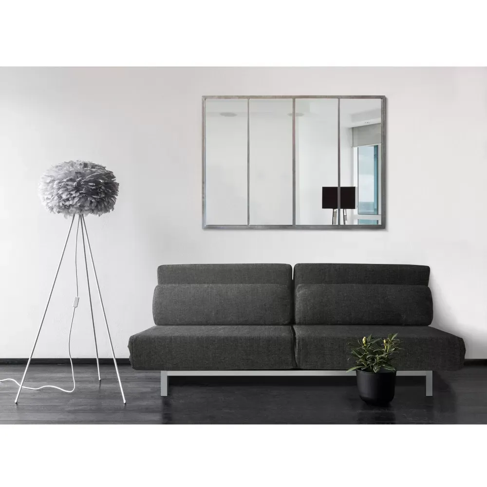 Illustration numéro 2 du produit Miroir atelier verrière 90x120 - Argent