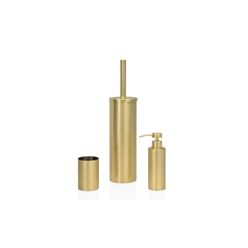 Illustration numéro 2 du produit Porte brosse à dents rond en acier inoxydable doré