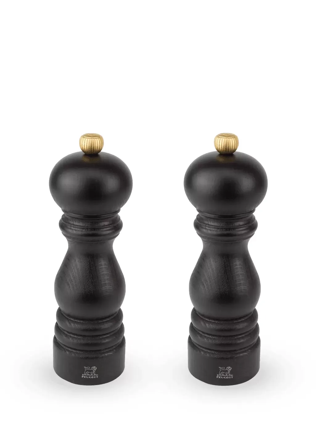 Illustration numéro 2 du produit Duo moulins poivre et sel en bois chocolat H18cm