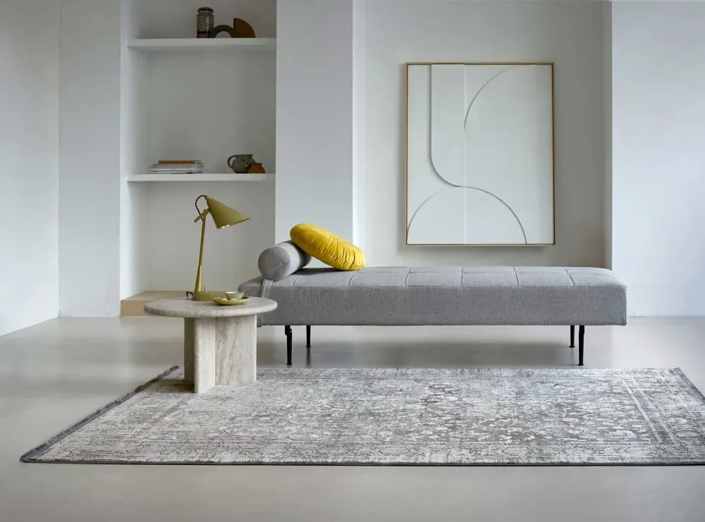 Illustration numéro 2 du produit Tapis tissé fin Vintage beige gris pour salon, chambre 340x240