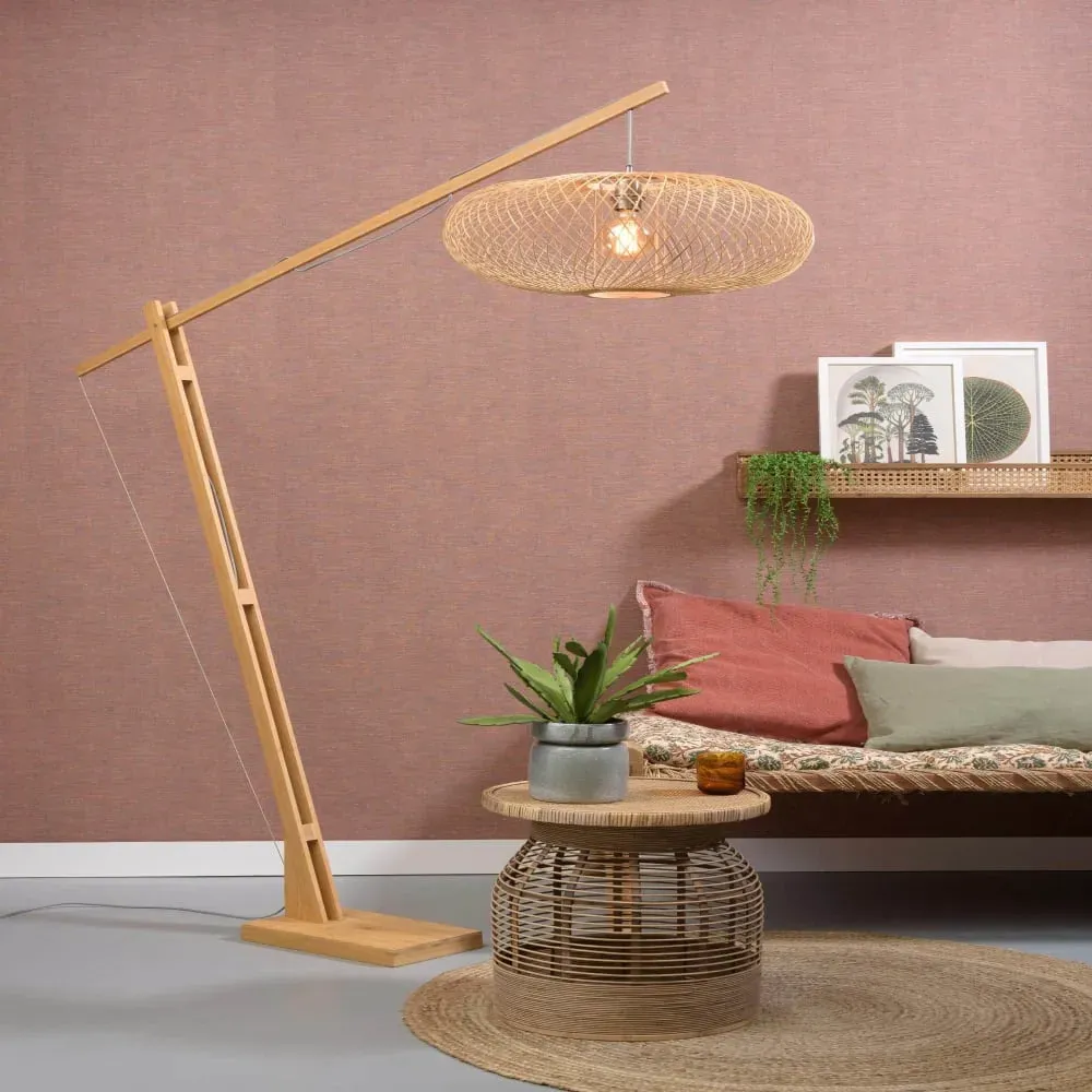Illustration numéro 2 du produit Lampadaire en bambou naturel H207cm