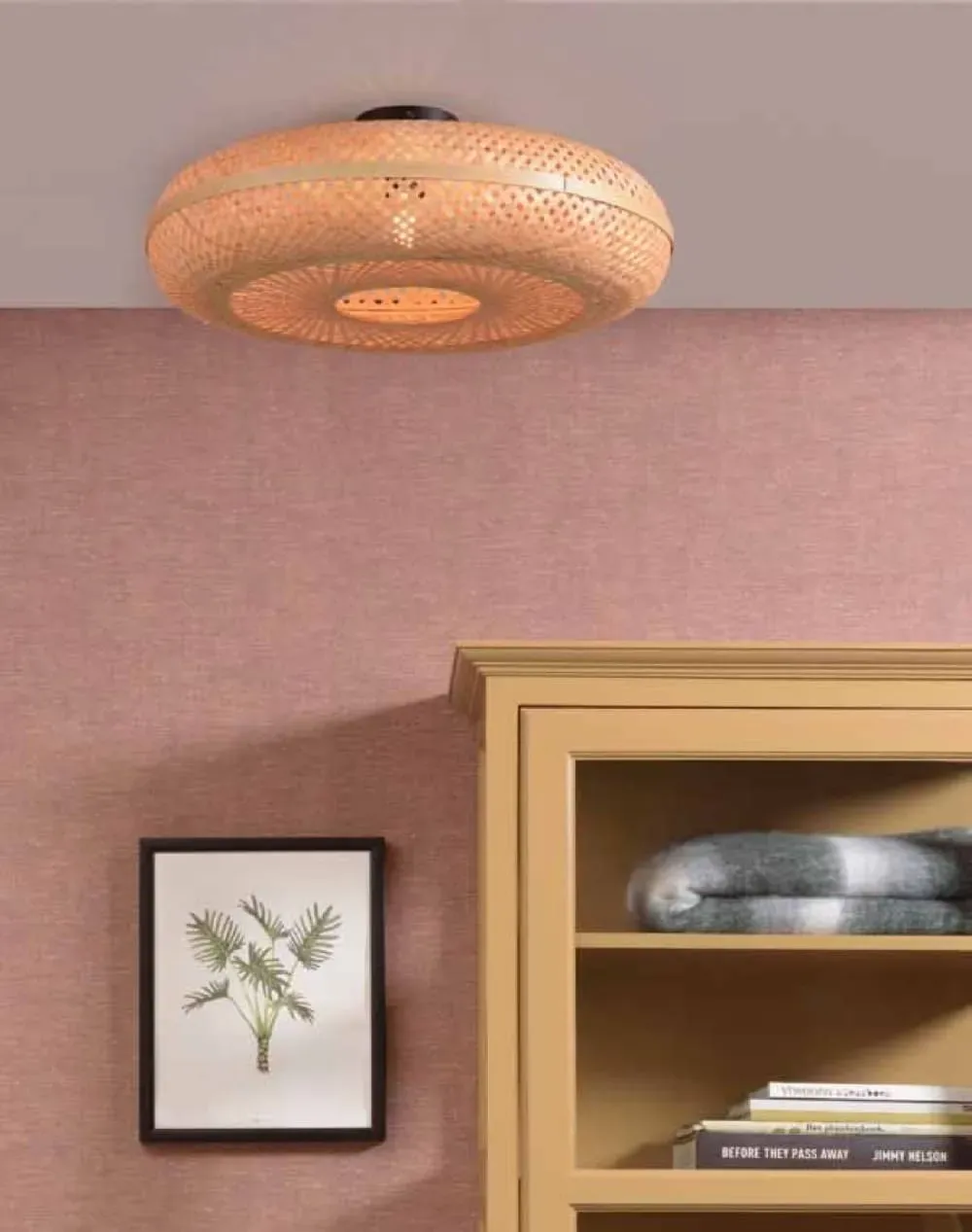 Illustration numéro 2 du produit Plafonnier en bambou naturel D60