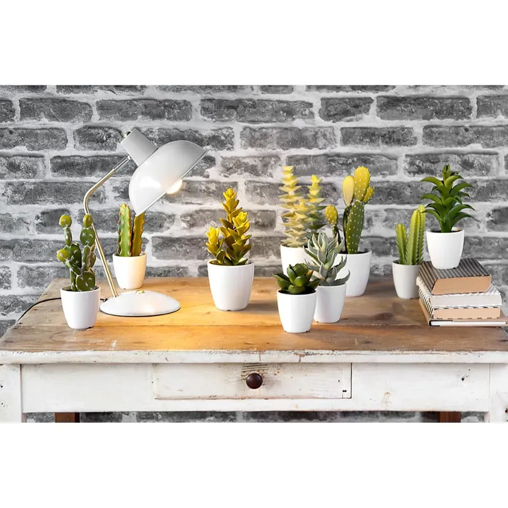 Illustration numéro 2 du produit Lampe de Table fer blanc 37,5x19,5cm