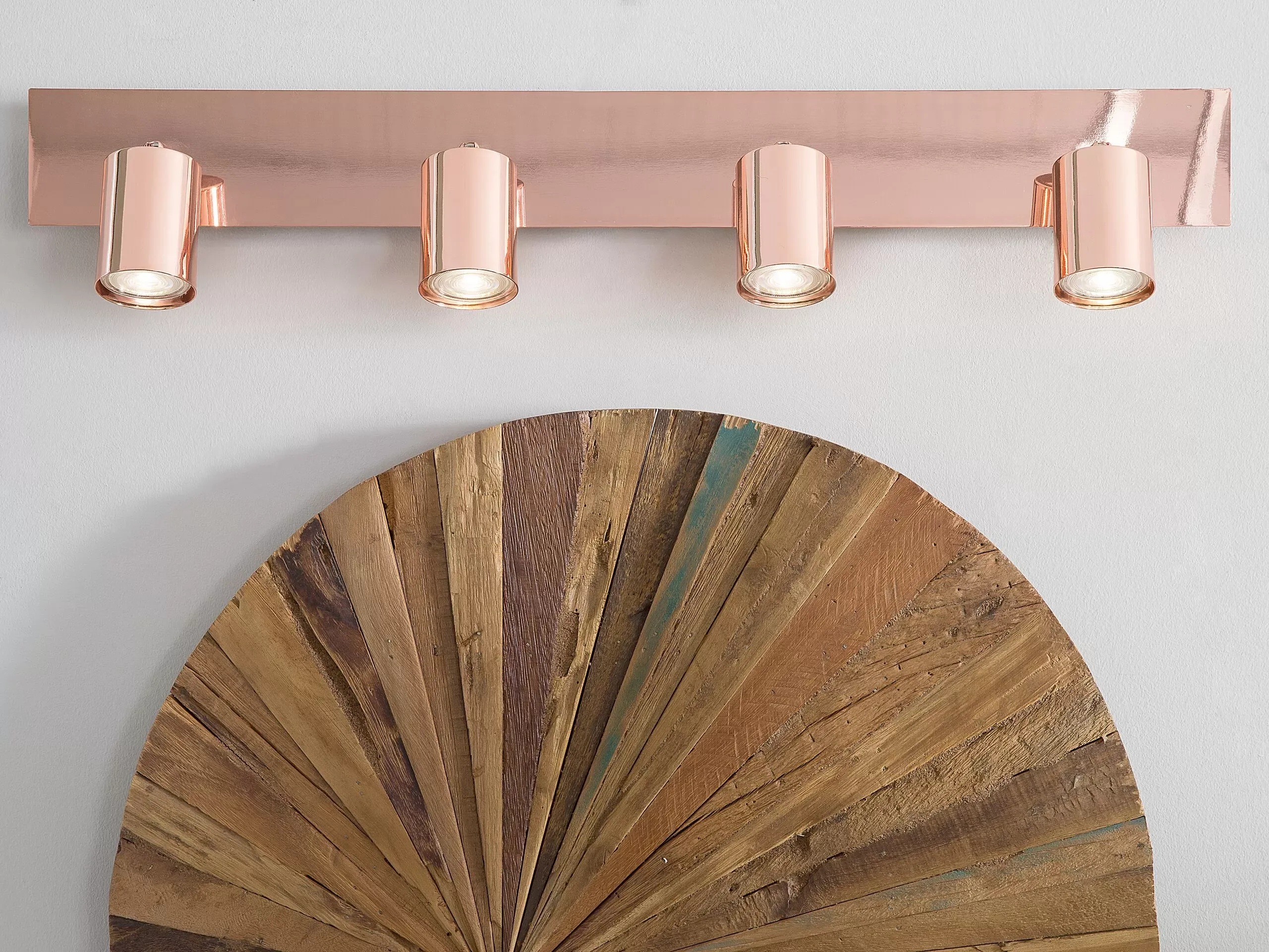 Illustration numéro 2 du produit Spot à 4 lumières réglable métal cuivré