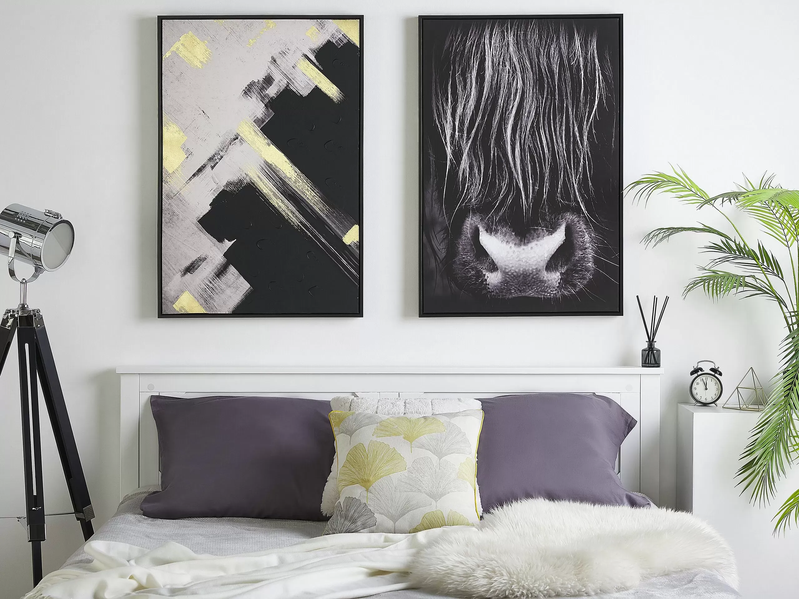 Illustration numéro 2 du produit Imprimé sur toile motif animal 63 x 99 cm noir