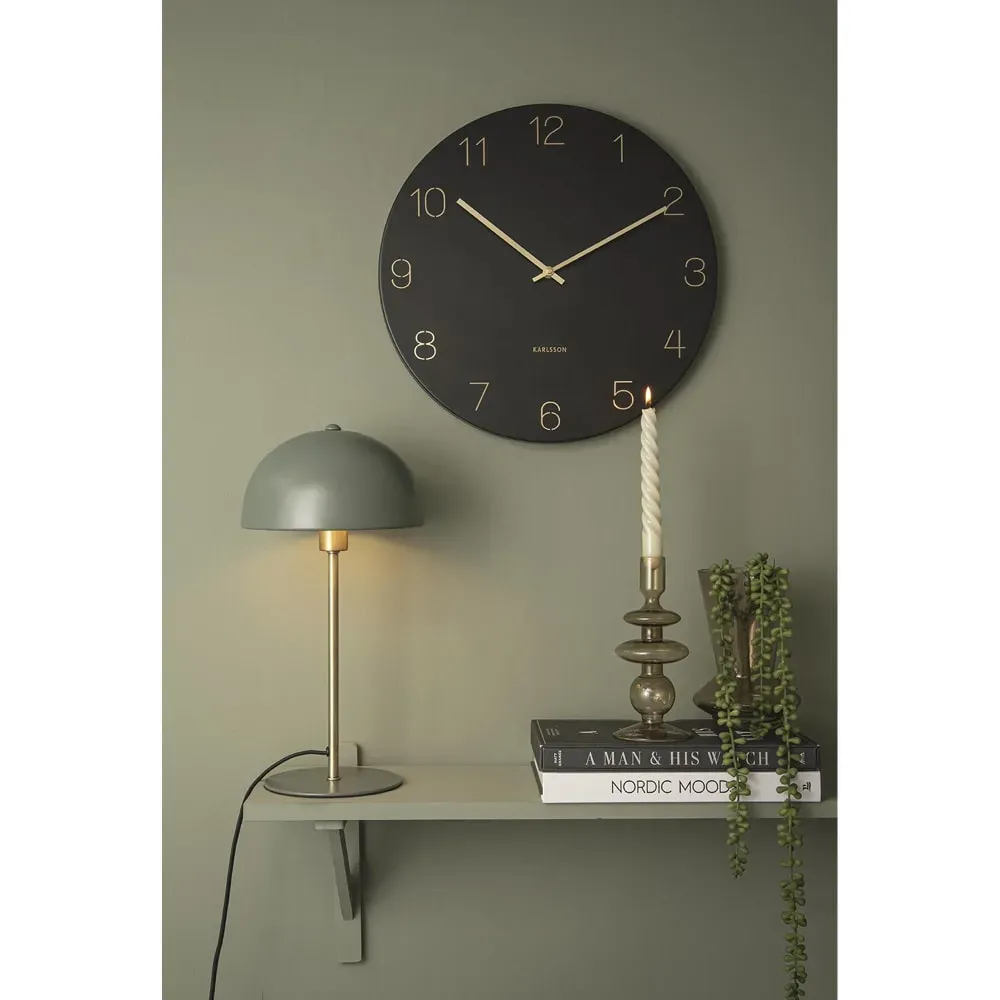 Illustration numéro 2 du produit Lampe de Table fer vert 20x20x39cm