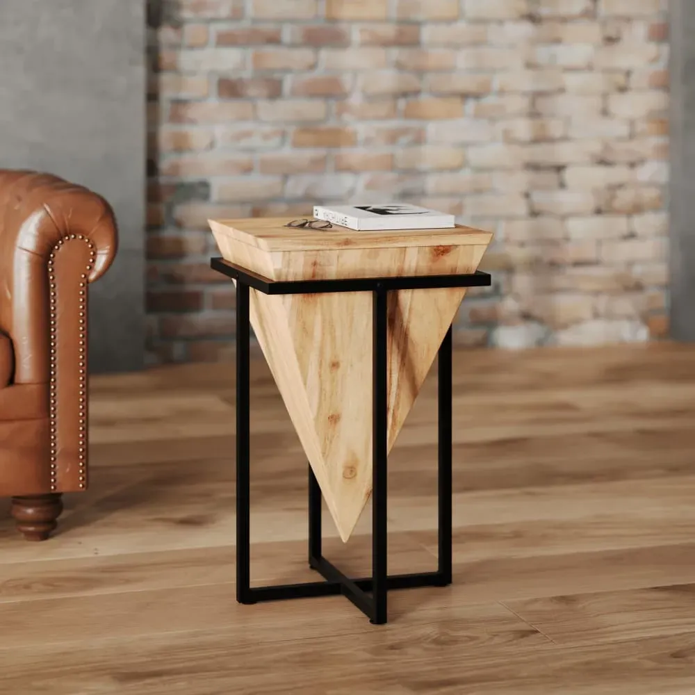 Illustration numéro 2 du produit Grande sellette en bois d'acacia et métal