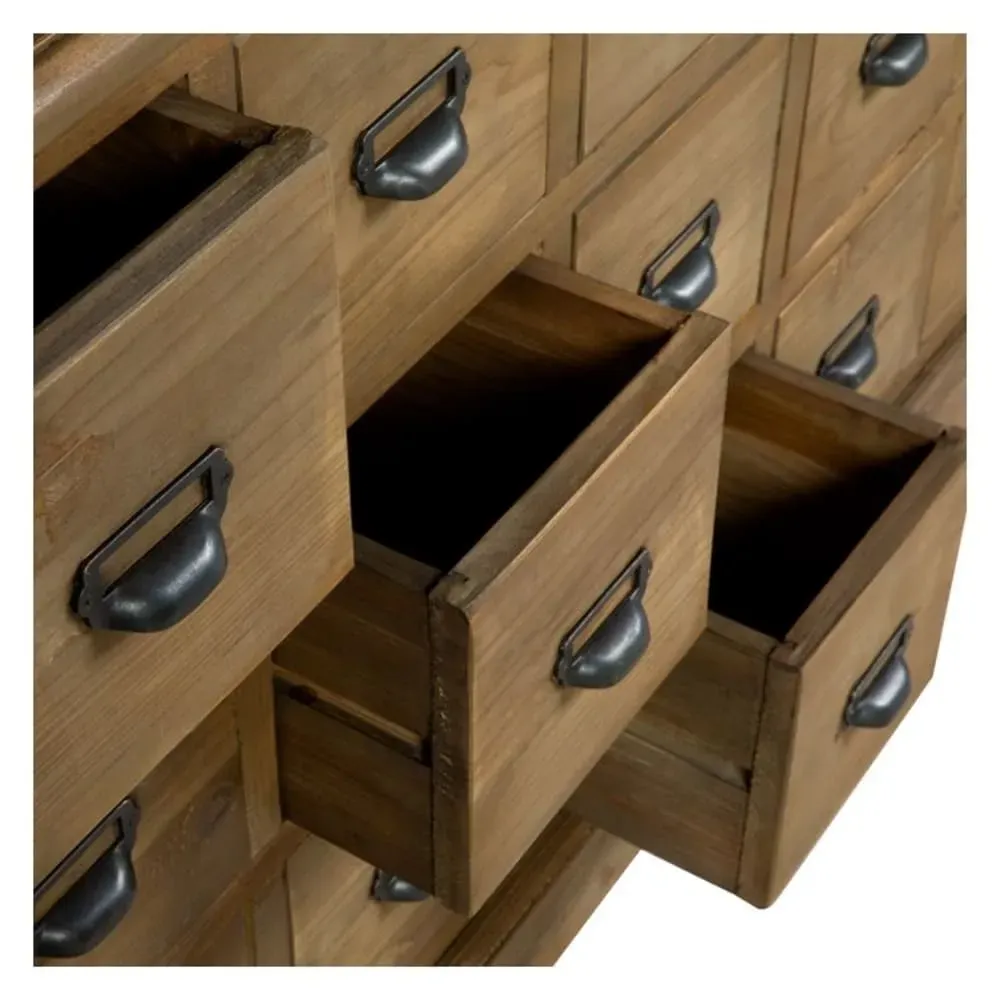 Illustration numéro 2 du produit Buffet en bois recyclé 18 tiroirs