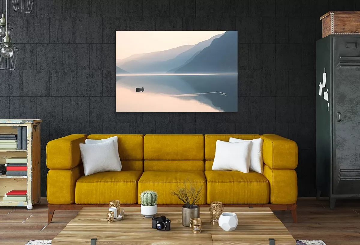 Illustration numéro 2 du produit Tableau crépuscule impression sur aluminium 120x80 cm