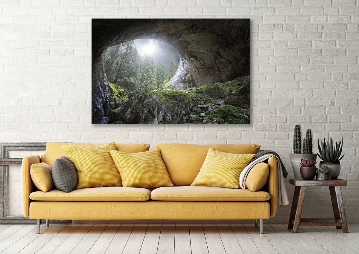 Illustration numéro 2 du produit Tableau coup d'oeil au paradis impression sur aluminium 90x60 cm