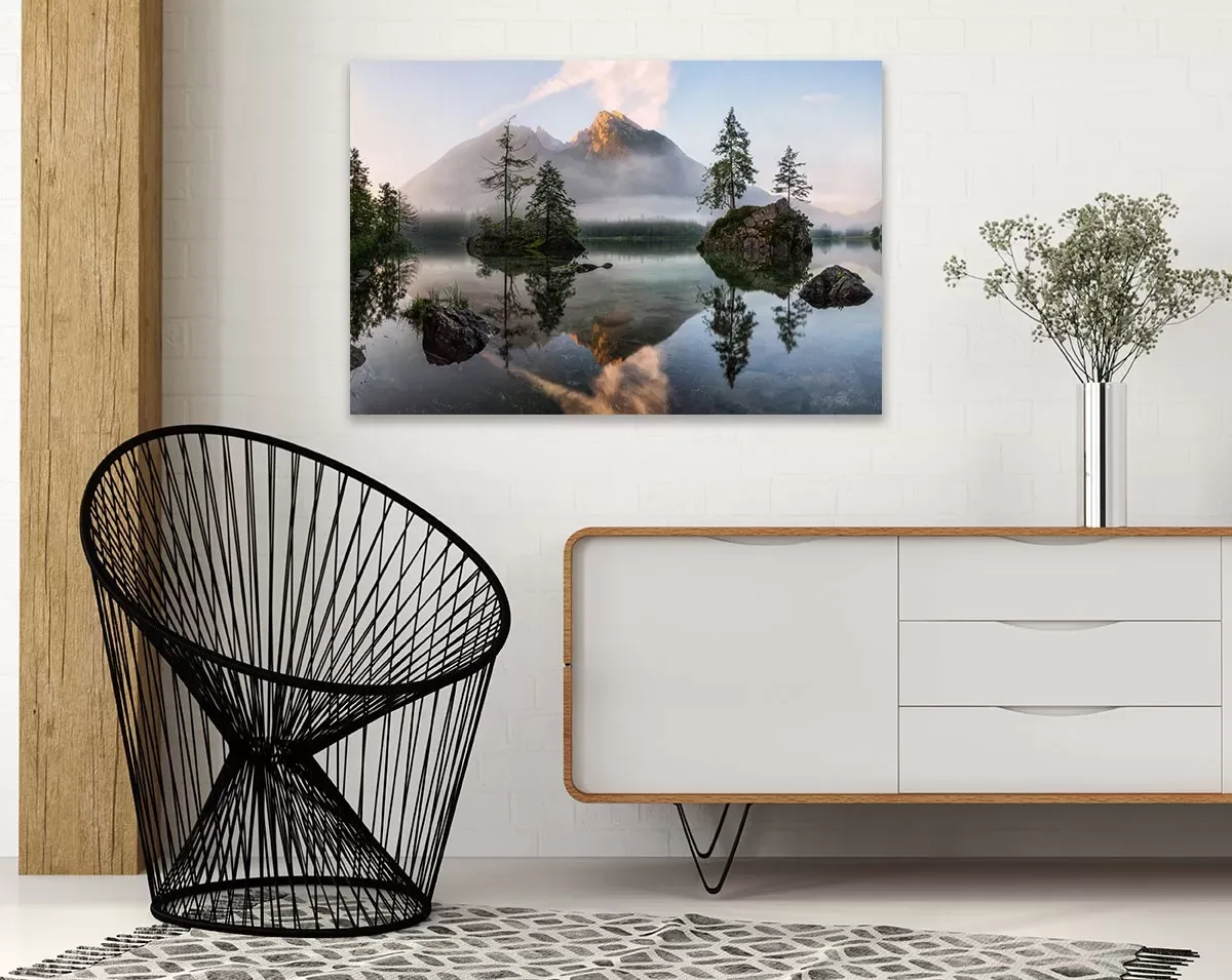 Illustration numéro 2 du produit Tableau nature's awakening impression sur aluminium 120x80 cm