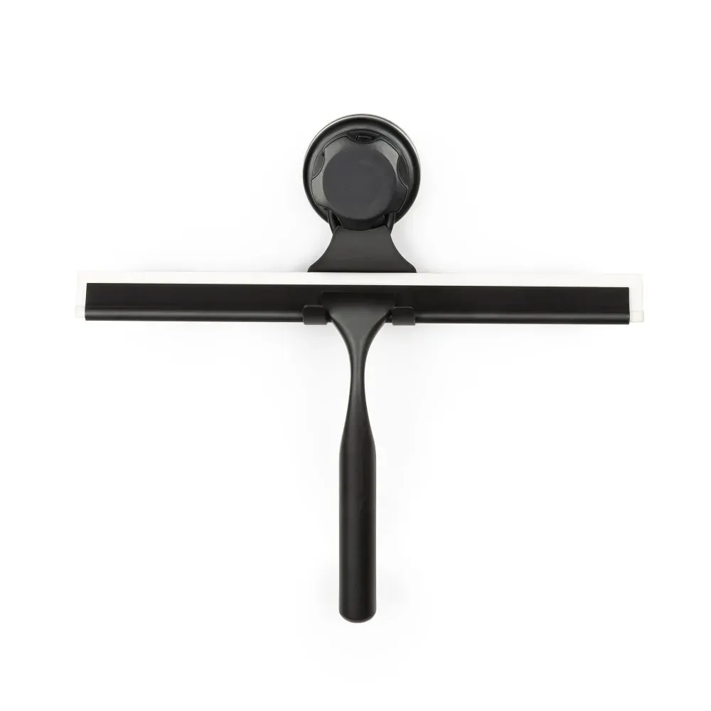 Illustration numéro 2 du produit Raclette de douche à ventouse noire