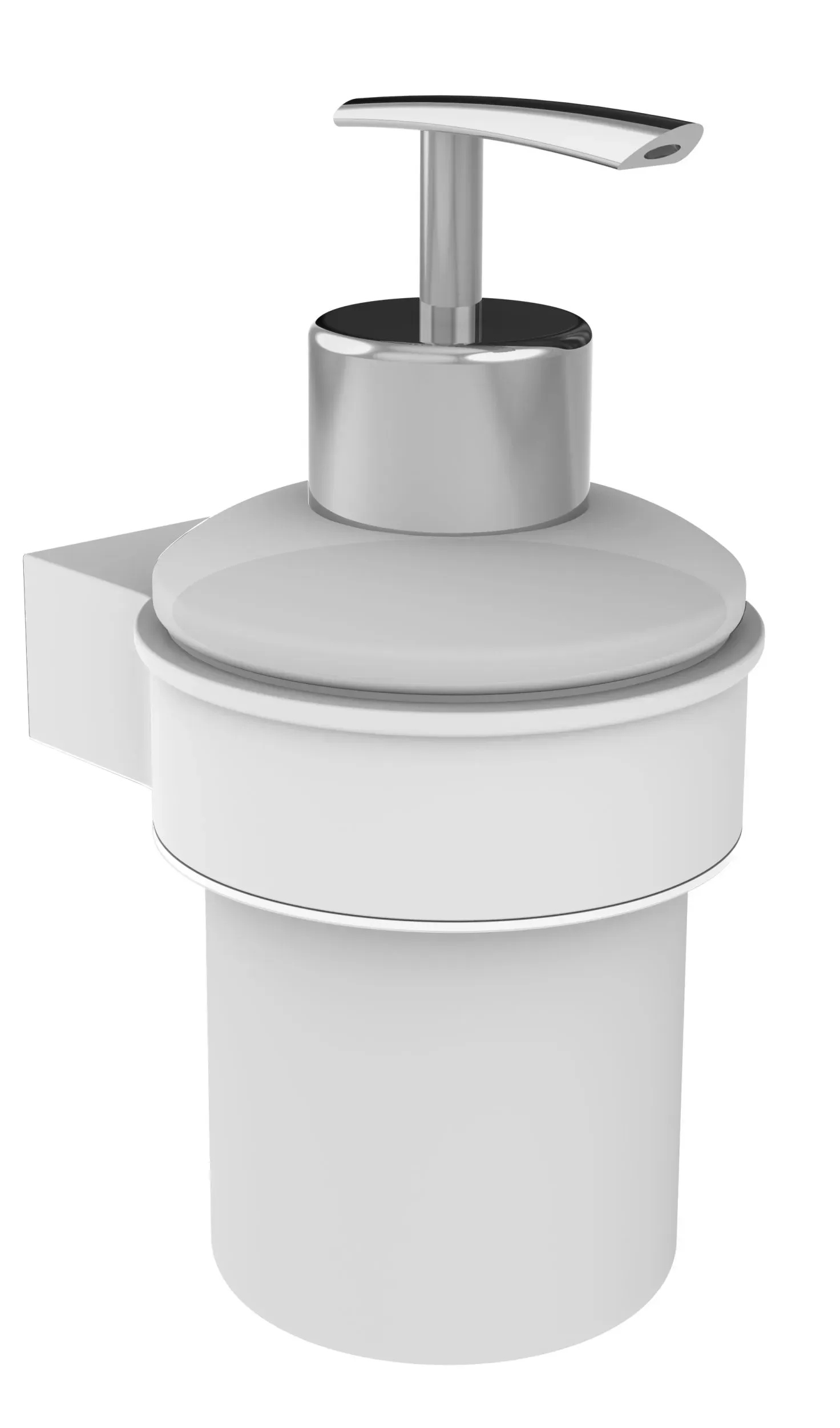 Illustration numéro 2 du produit Distributeur savon en alu laqué à fixer