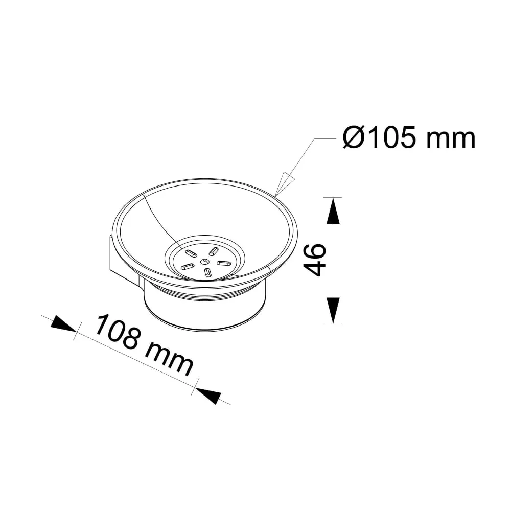 Illustration numéro 2 du produit Porte-savon en aluminium laqué à fixer