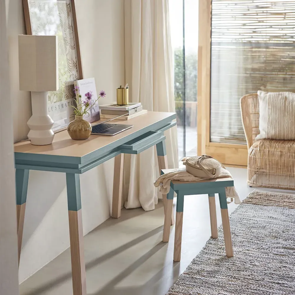 Illustration numéro 2 du produit Bureau Console rectangulaire 140 cm, 100% frêne massif