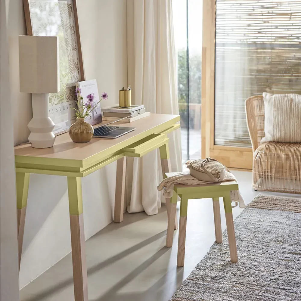 Illustration numéro 2 du produit Bureau Console rectangulaire 140 cm, 100% frêne massif