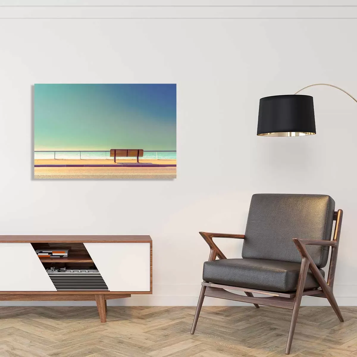 Illustration numéro 2 du produit Tableau pause balnéaire toile imprimée 120x80 cm