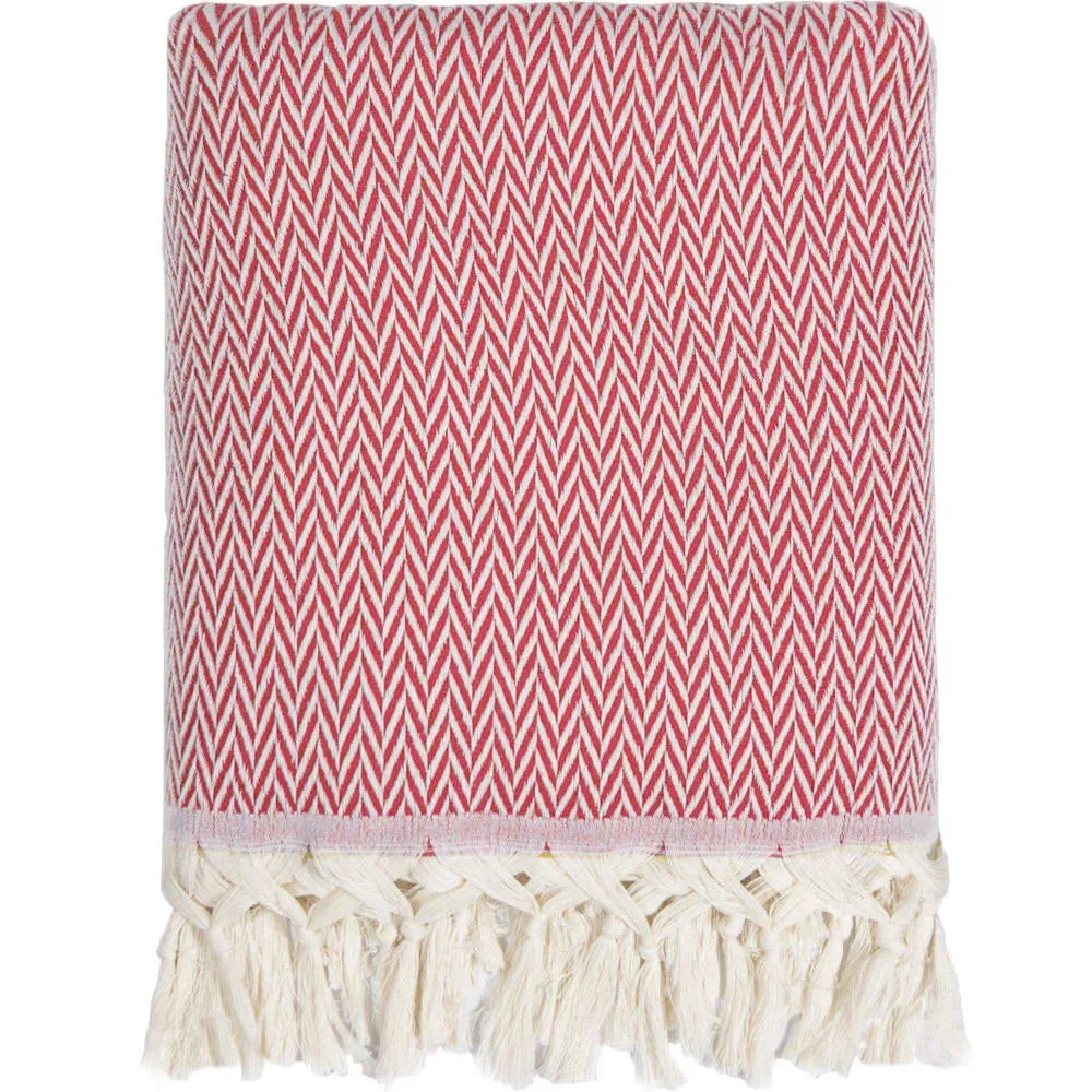 Illustration numéro 2 du produit Plaid laine rouge 160x250