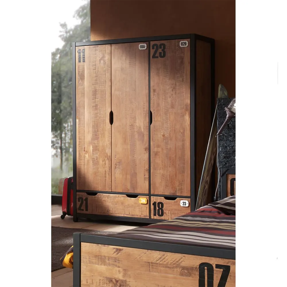 Illustration numéro 2 du produit Vipack ALEX Armoire 3 portes pin massif