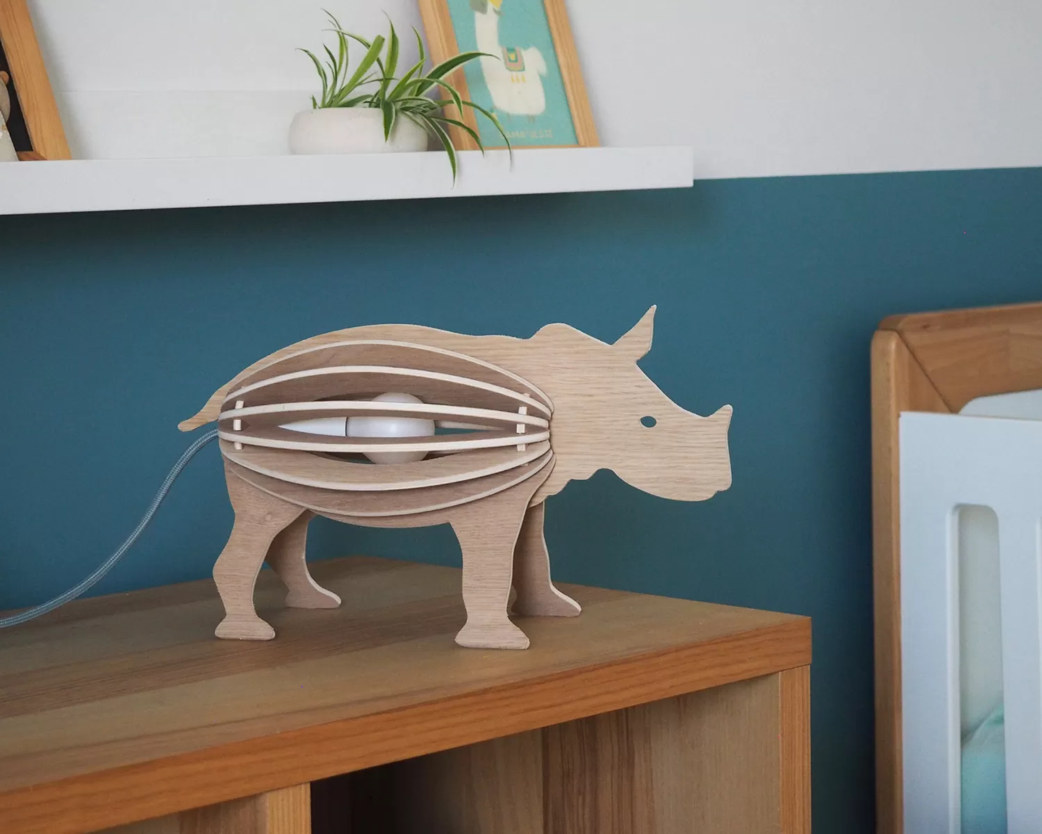 Illustration numéro 2 du produit Lampe à poser rhinocéros