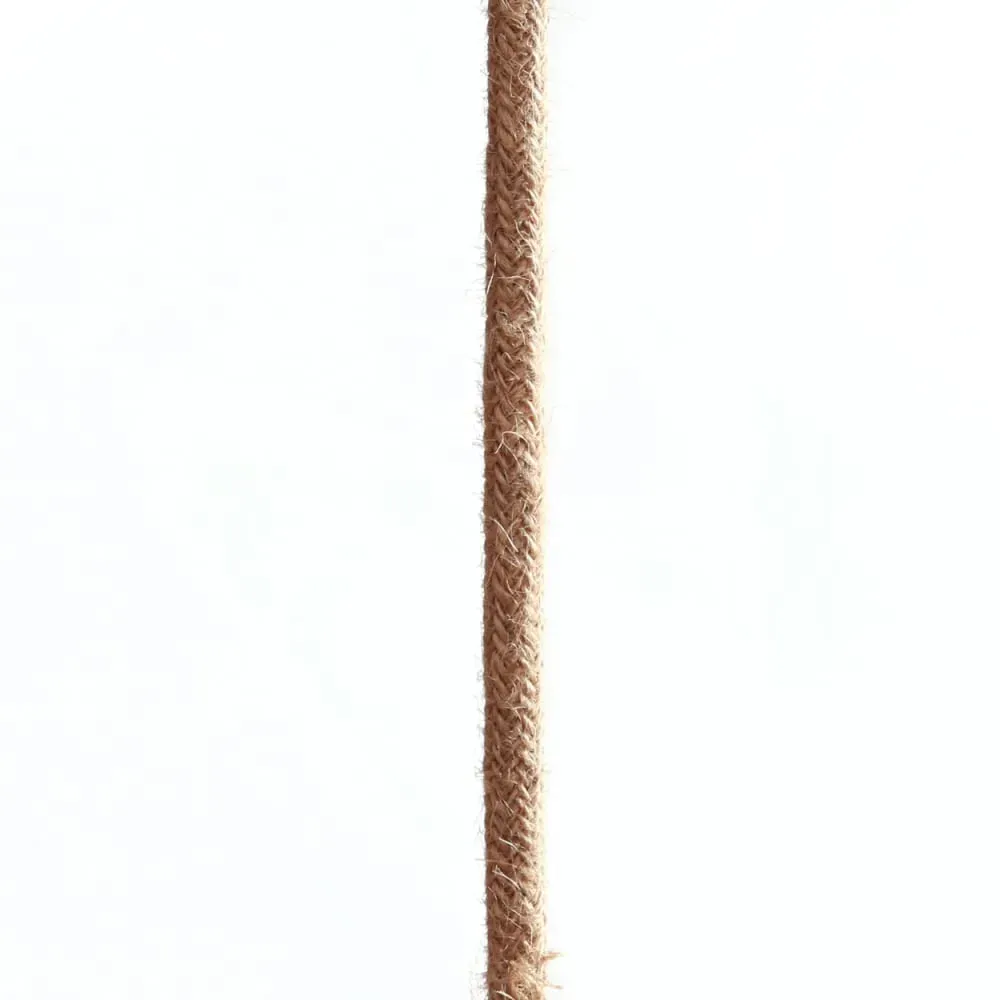 Illustration numéro 2 du produit Suspension corde 1 cordon tissé ficelle brut noir 2.5m