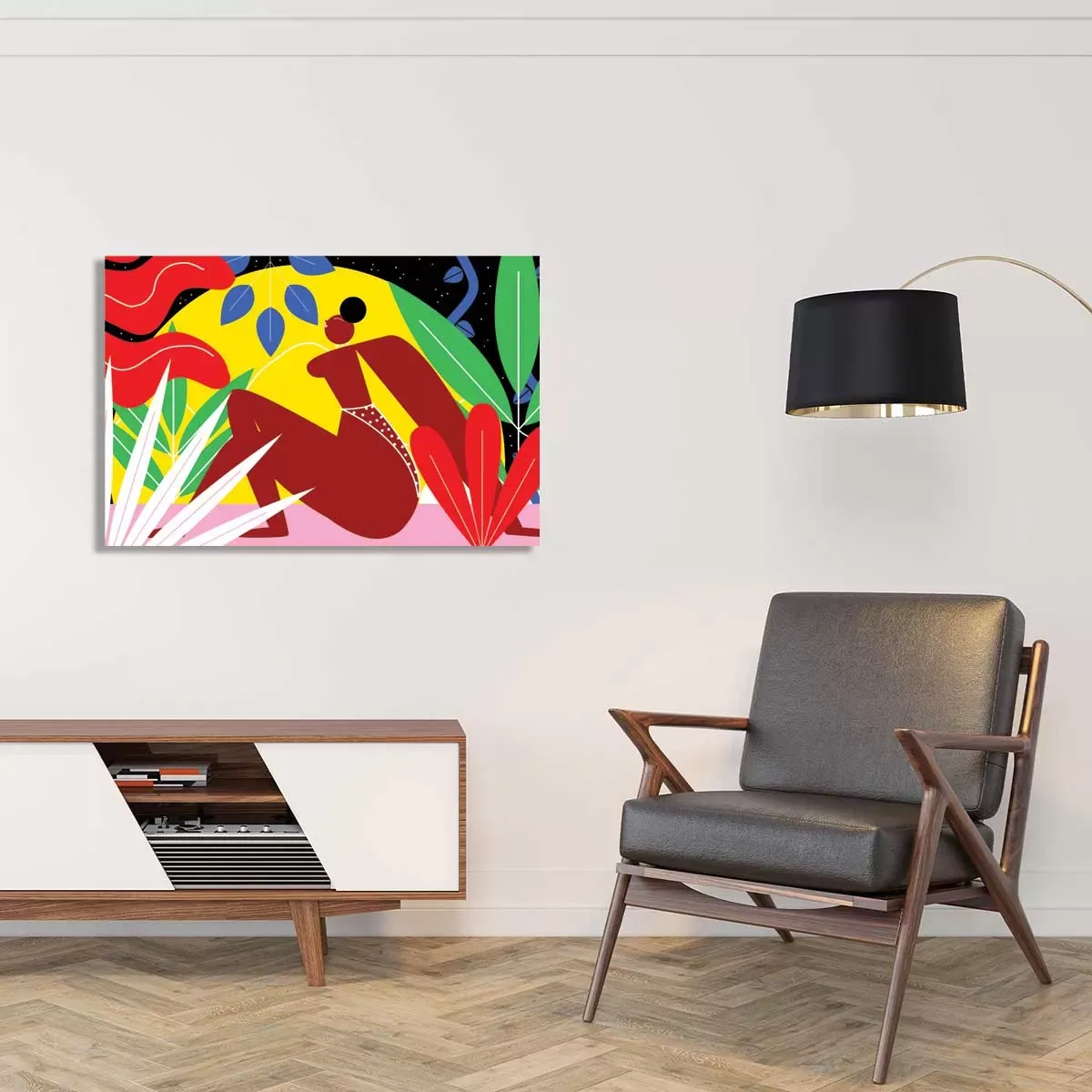 Illustration numéro 2 du produit Tableau collage all be feminist impression sur aluminium 45x30 cm