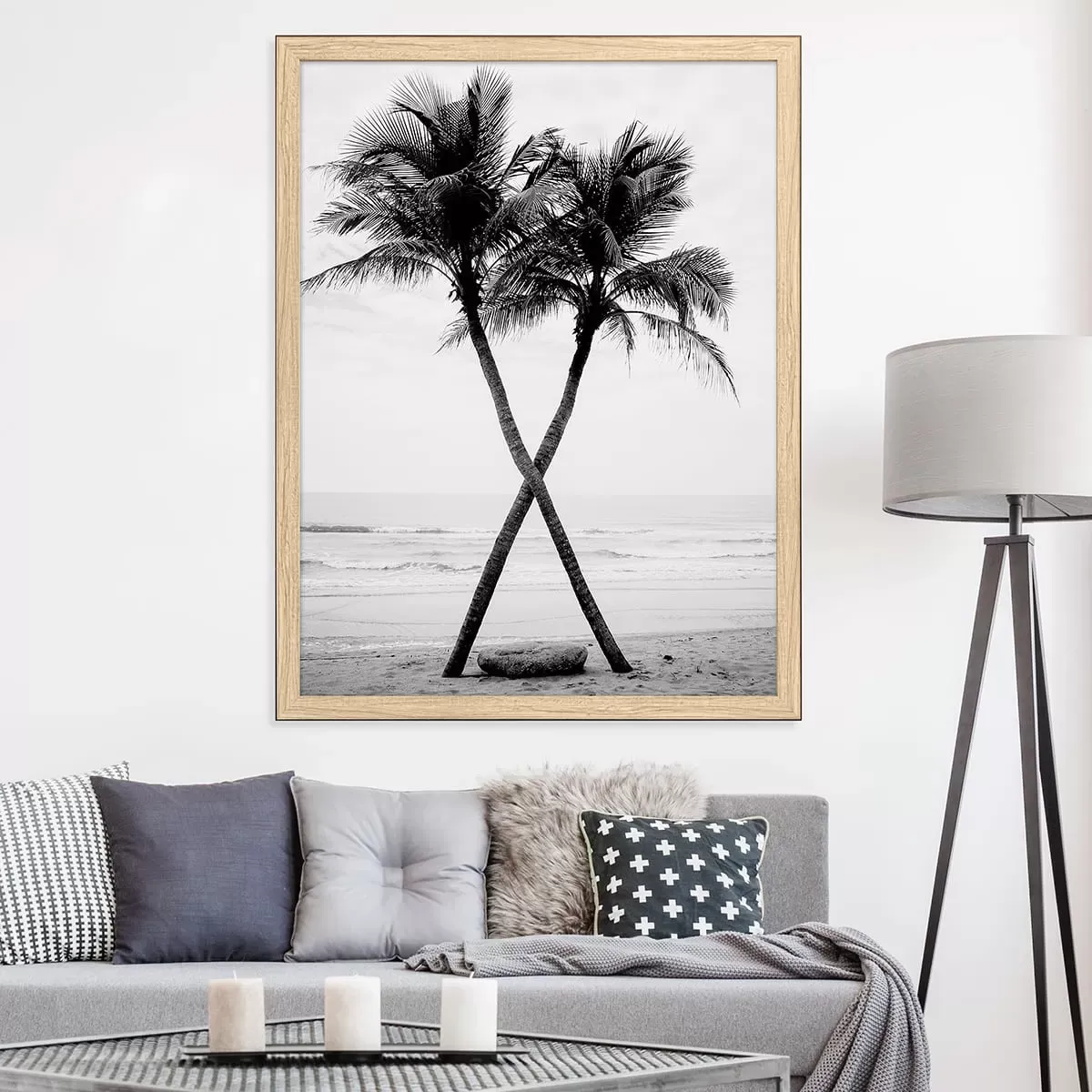 Illustration numéro 2 du produit Cadre photo Newton bois noir 60x80 cm résine recyclée