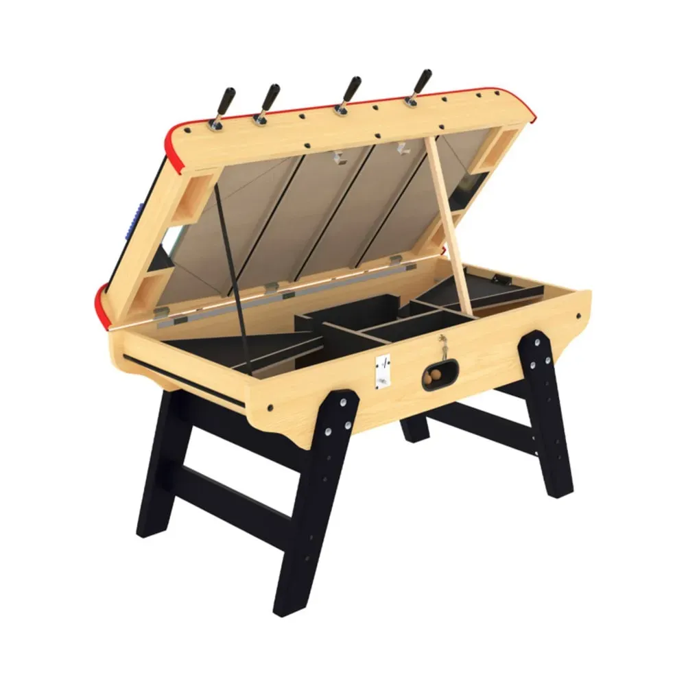 Illustration numéro 2 du produit Bistrot - Baby foot avec monnayeur en bois clair