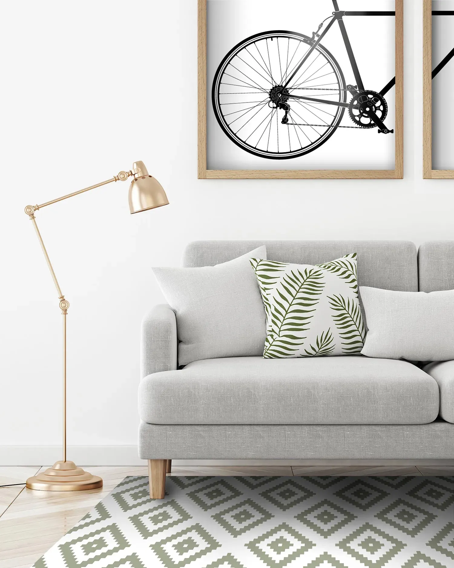 Illustration numéro 2 du produit Tapis vinyle carrés verts 60x110cm