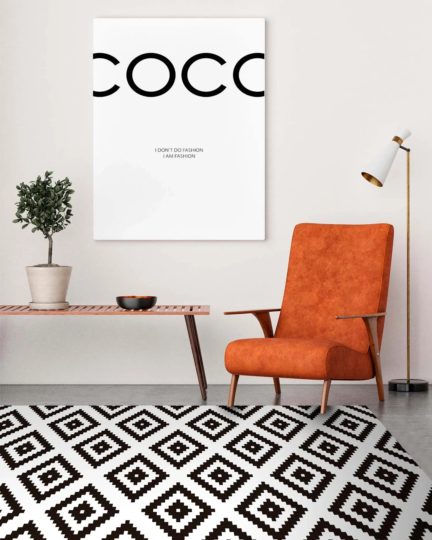 Illustration numéro 2 du produit Tapis vinyle carrés noirs 140x200cm