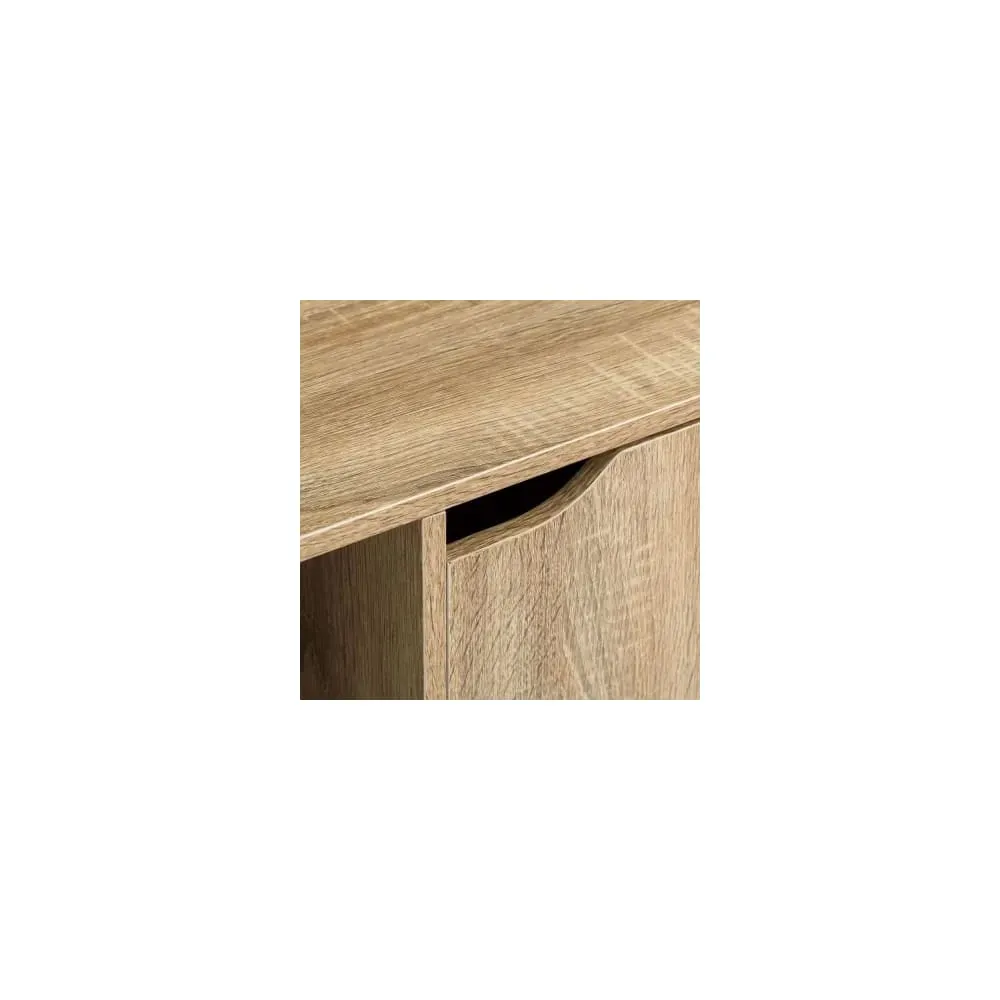 Illustration numéro 2 du produit Étagère basse en bois MDF 9 casiers 5 portes façon console